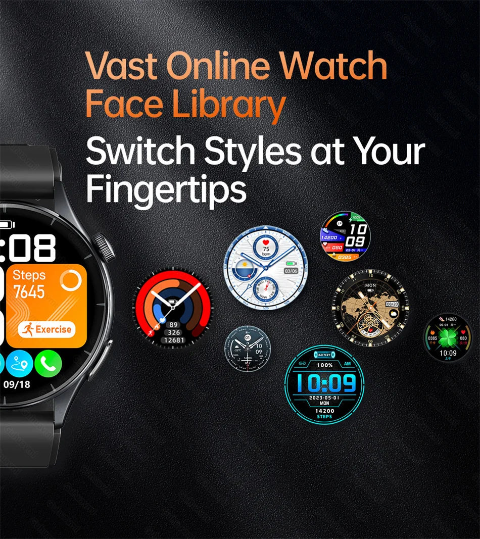 Sapphire 2025New Health managed Smart Watch Health measure Blood Fat Uric Acid Call ECG+PPG blood pressure Health Smartwatch IOS