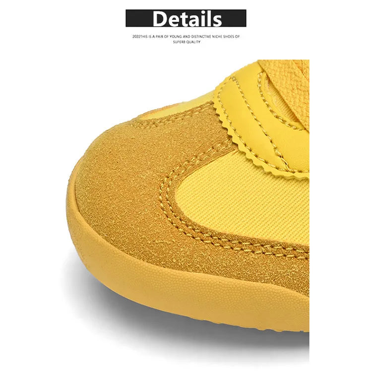 Brand Retro Men's Yellow Running Shoes Comfort Flat Casual Sneaker Men Breathable Original Men Canvas Sneakers tenis masculino