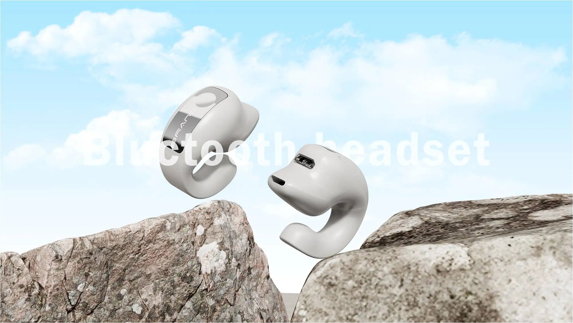 سماعة بلوتوث مع ميكروفون، مشبك أذن، سماعة أذن لاسلكية TWS، سماعة أذن واحدة عالية الدقة ستيريو هاي فاي، تحكم باللمس، رياضية للرجال