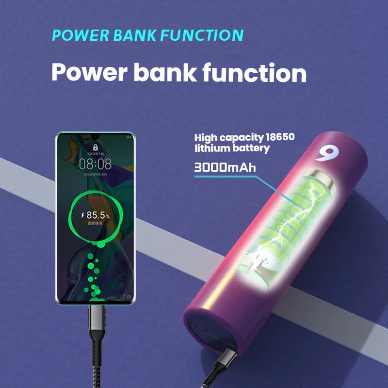 مكبر صوت بلوتوث، مكبرات صوت بلوتوث 5.3 لاسلكية مع دعم الراديو ووظيفة بنك الطاقة 2000 مللي أمبير في الساعة ودعم بطاقة TF للرياضة