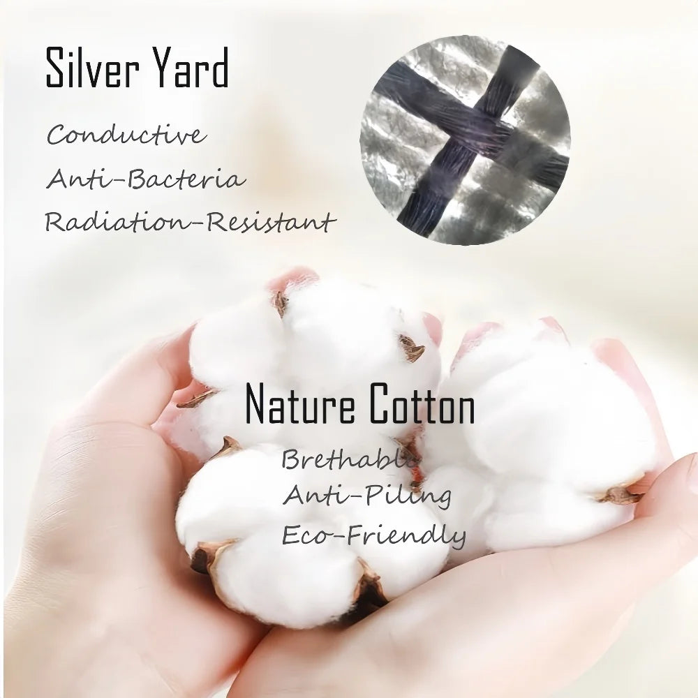 Grounding Sheets King Size - Organic Cotton and Silver Fiber, Grounding Fitted Sheet Wellness Sleep