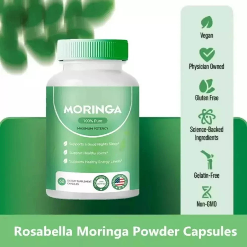 Moringa Capsules for Immune Support and Gut Health, Overall Wellness, Antioxidants
