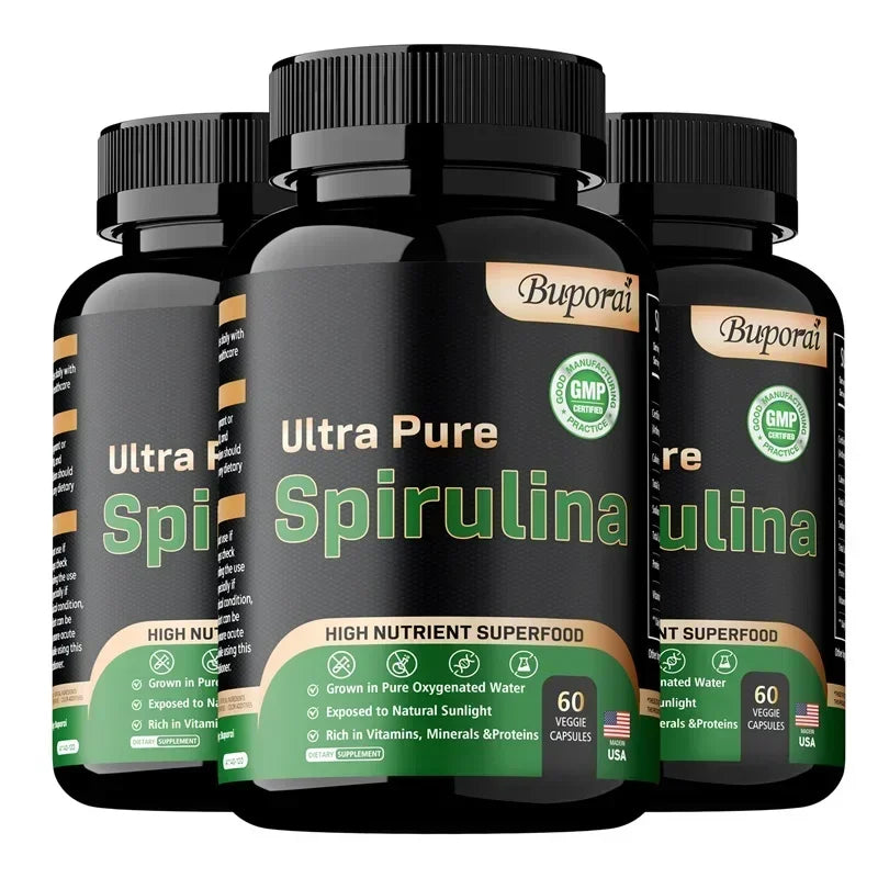 Organic Spirulina Supplement - Detoxification, Nutrition, Immune System Health, Cardiovascular Health, AntioxidantSupplements