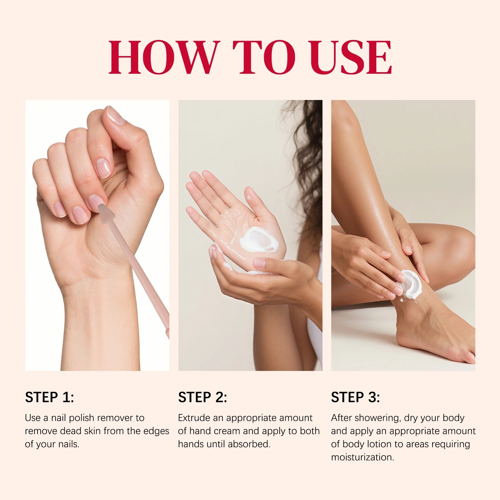 110ml Christmas Boay Care Gift Set Hand Cream Body Lotion Foot Cream & Nail Pen Moisturizing Winter Skin Care Kit for Women Men