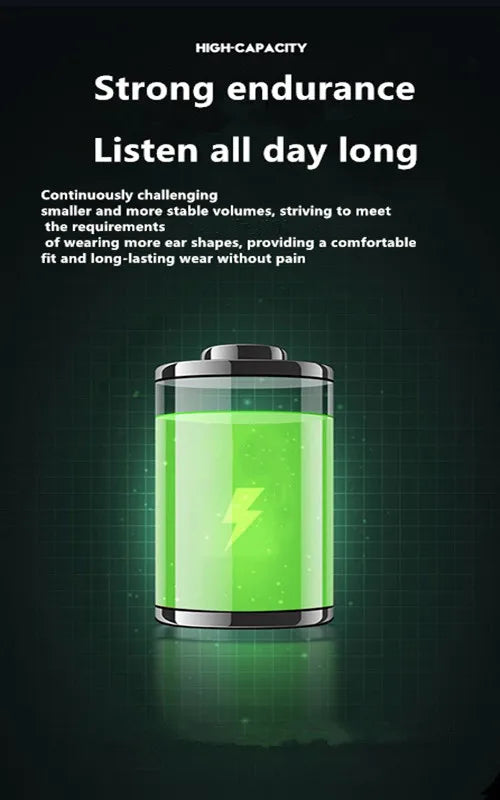 سماعة بلوتوث مع ميكروفون، مشبك أذن، سماعة أذن لاسلكية TWS، سماعة أذن واحدة عالية الدقة ستيريو هاي فاي، تحكم باللمس، رياضية للرجال
