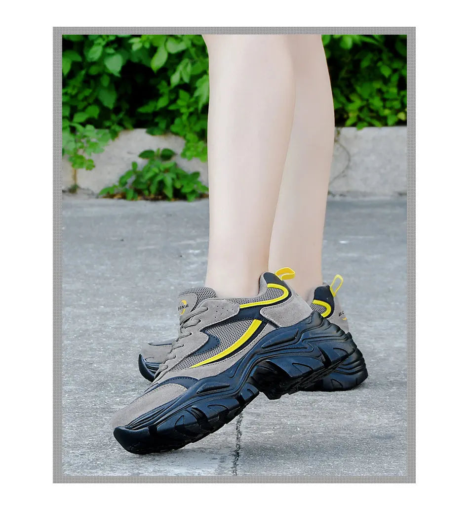 BONA 2023 New Designers Breathable Outdoor Light Weight Sneakers Women Platform Walking Shoes Ladies Feminino  Mujer