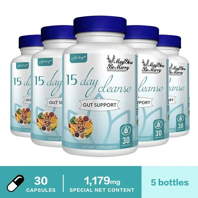15 Day Cleanse - Intestinal Cleansing, Detoxification, Relieves Bloating, Promotes Digestion, Metabolism, and Weight Management