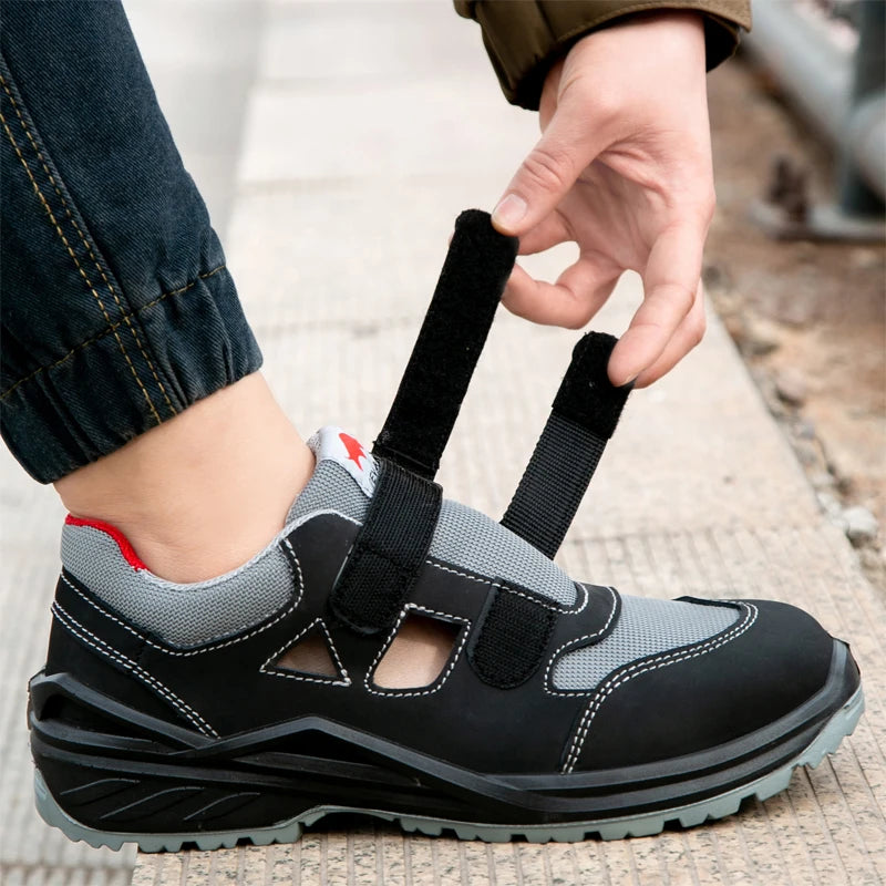 Summer Safety Shoes Men Construction Site Work Shoes Wear Resistant Anti Slip Breathable Sandals For Men Indestructible Shoes