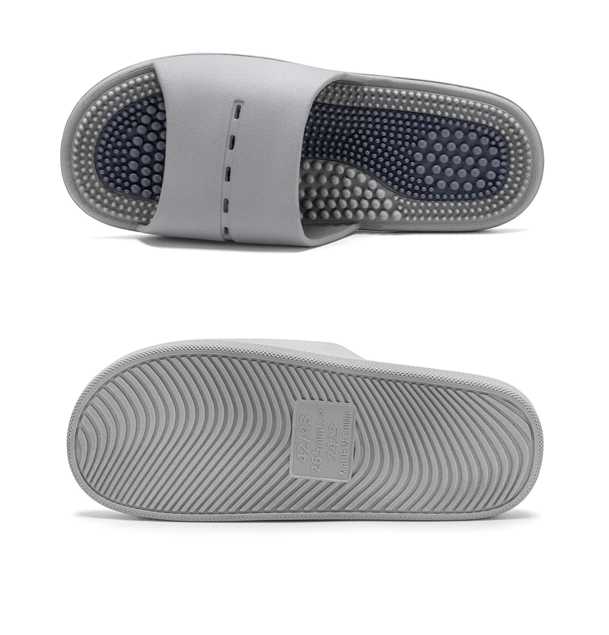 PVC Unisex Slippers Massage Wellness Home Slippers Comfortable Breathable Indoor Slippers