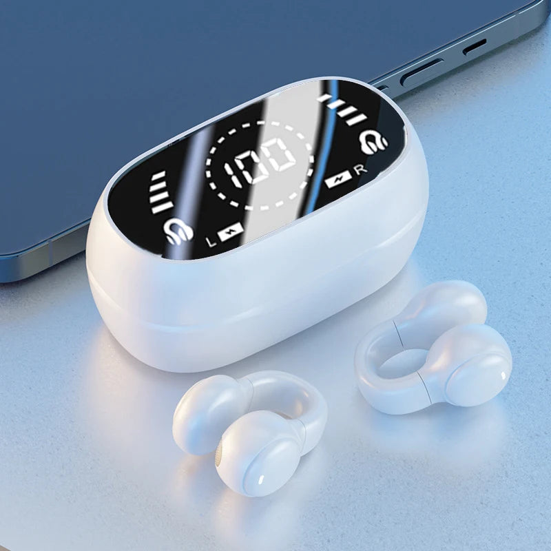 سماعات رأس لاسلكية مزودة بتقنية البلوتوث مع ميكروفون وخاصية إلغاء الضوضاء وسماعات أذن للموسيقى والرياضة والألعاب