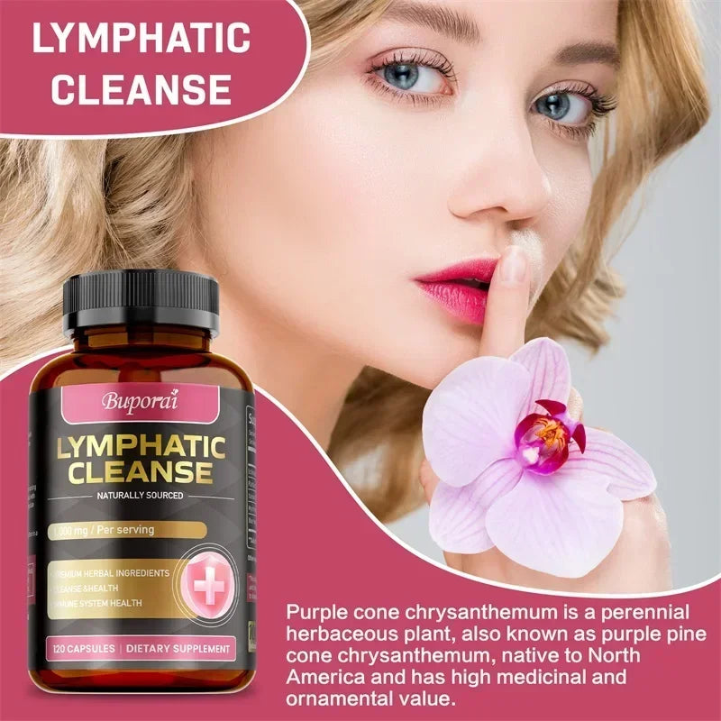 Lymphatic Cleanse - Supports Lymph Node Health and Fluid Balance, Boosts Immunity, and Promotes Overall Well-being - 120pcs