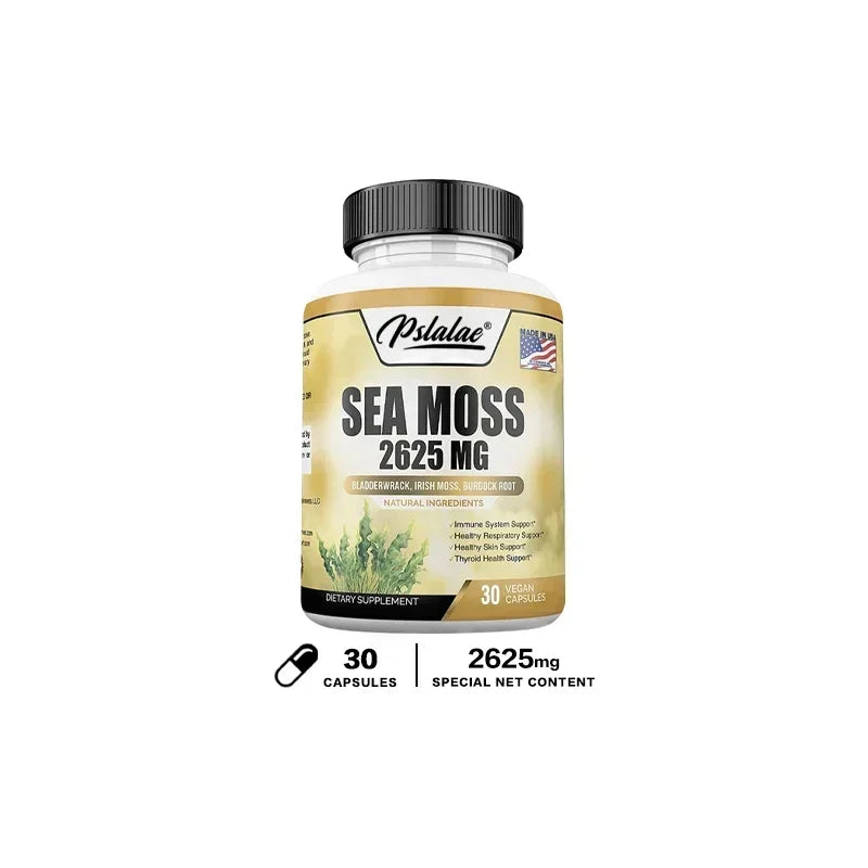 Sea Moss 2625 Mg - Supports Digestive and Immune Health, Antioxidants, Boosts Energy Levels, and Promotes Overall Well-being