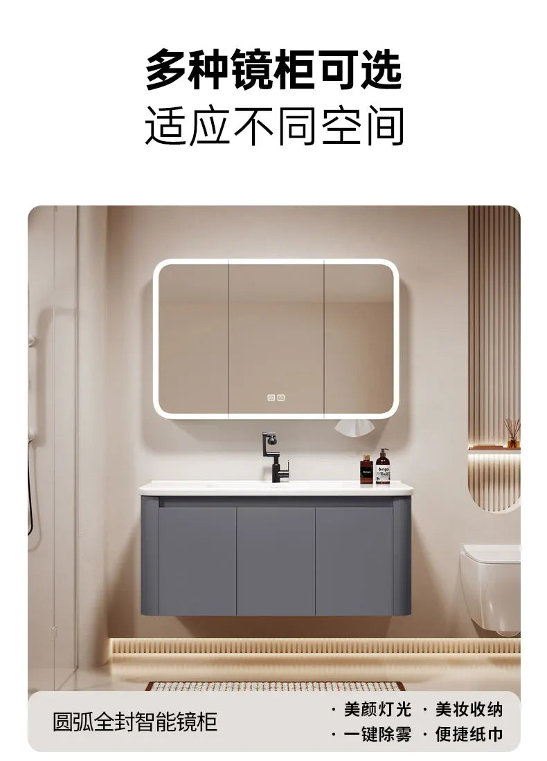 Standing Storage Bathroom Cabinet Shelf Light Mirror Organizer Bathroom Cabinet Vanity Shower Rack Banyo Dolabi Furniture