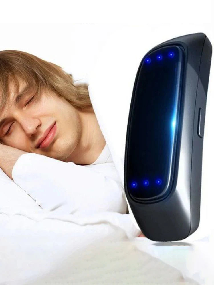 EMS Pulse Stop Snore Portable Comfortable Sleep Well Stop Snore Health Care Sleep Apnea Aid USB Smart Anti Snoring Device