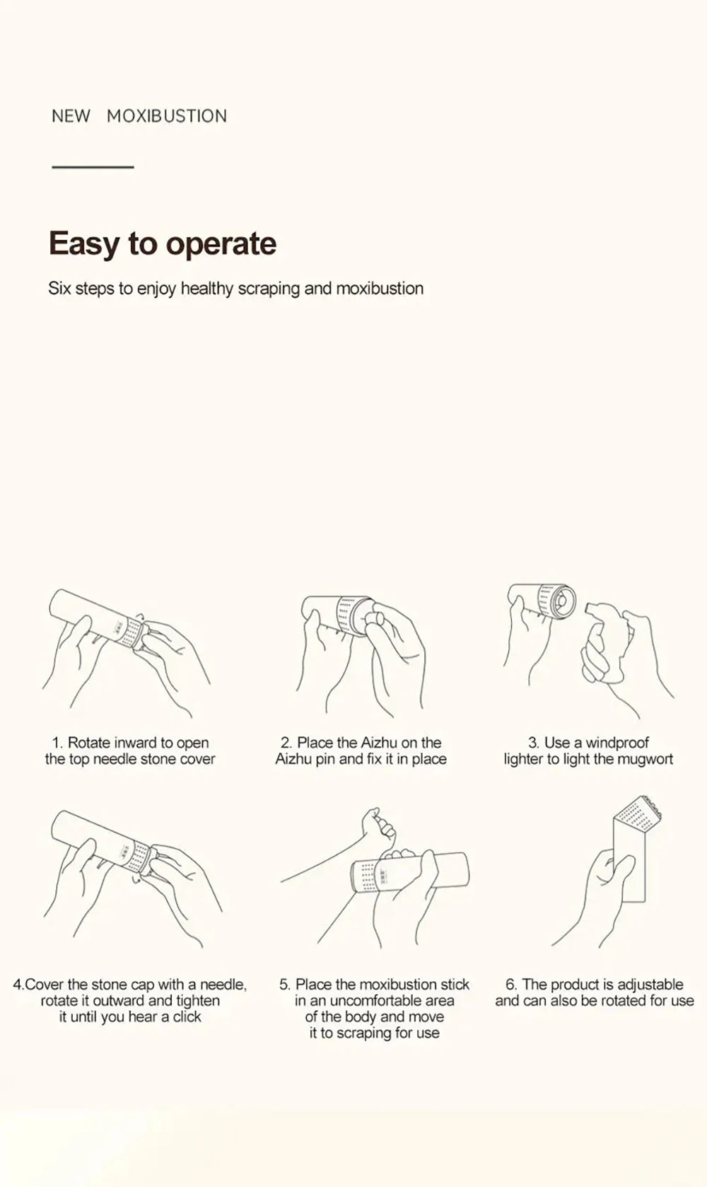 Moxibustion Scraping Massager Instrument Portable Intelligent Health and Wellness with Stone Moxibustion Scrap Board Accessories