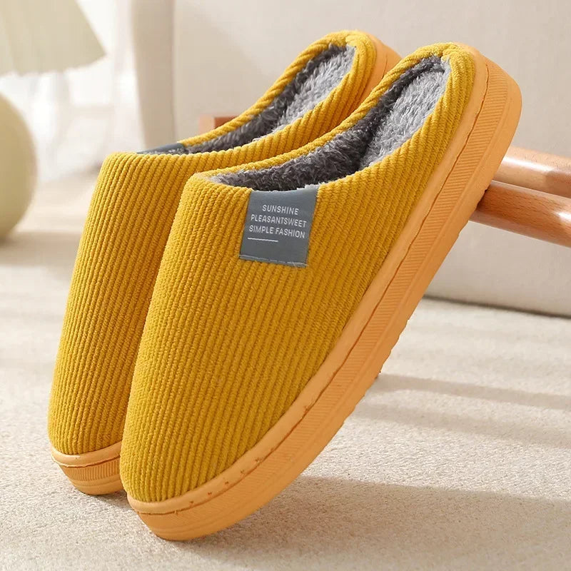 Classic Fuzzy Home Slipper Women Winter Warm Fur Plush Non Slip Indoor Female House Room Shoe Man male Lazy Footwear Bedroom
