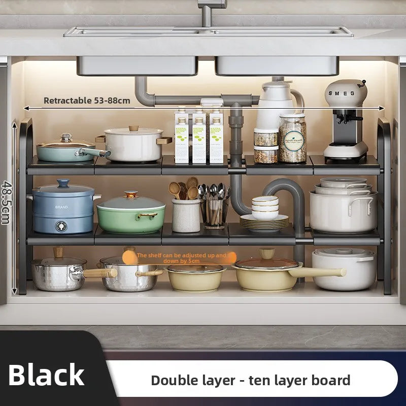 Kitchen Sink Expandable Storage Ra Creative Cultural Dining Utensils Multi-Function Pot Holder Metal Material Chinese Sle