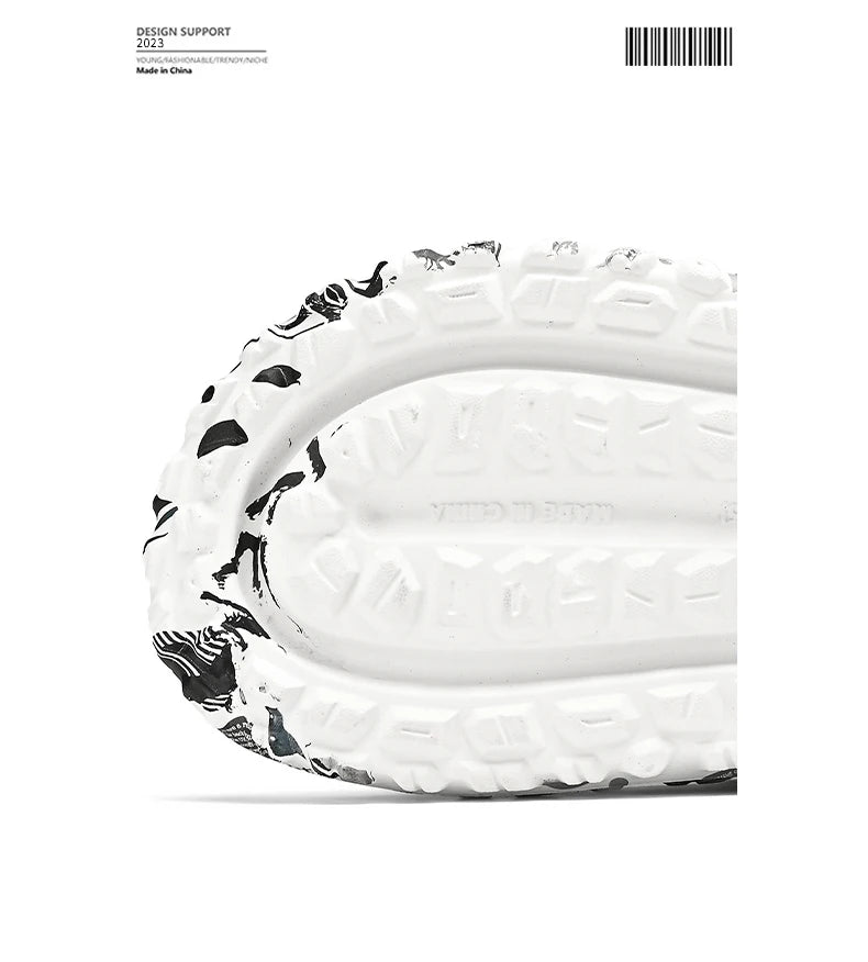 New Stylish Men Slides Shoes Indoor Comfortable Summer Male Casual Slippers Print Soft Non-slip Massage EVA Slippers Outdoor 886