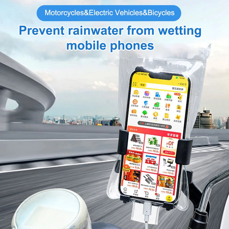 مجموعة من 5 أغطية هواتف شفافة مقاومة للماء مثالية لركوب الدراجات والدراجات النارية مع شاشة تعمل باللمس