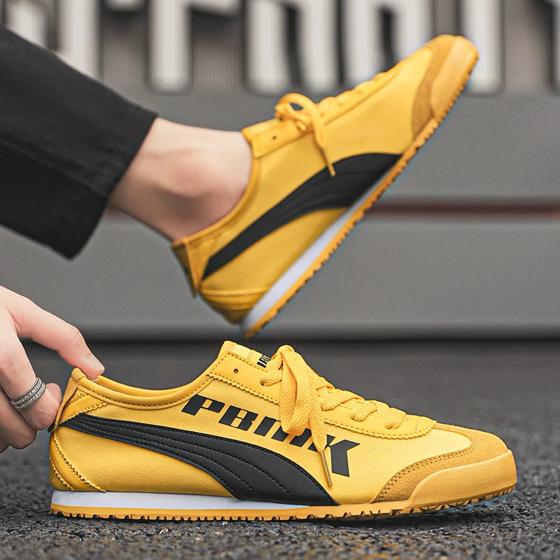Brand Retro Men's Yellow Running Shoes Comfort Flat Casual Sneaker Men Breathable Original Men Canvas Sneakers tenis masculino