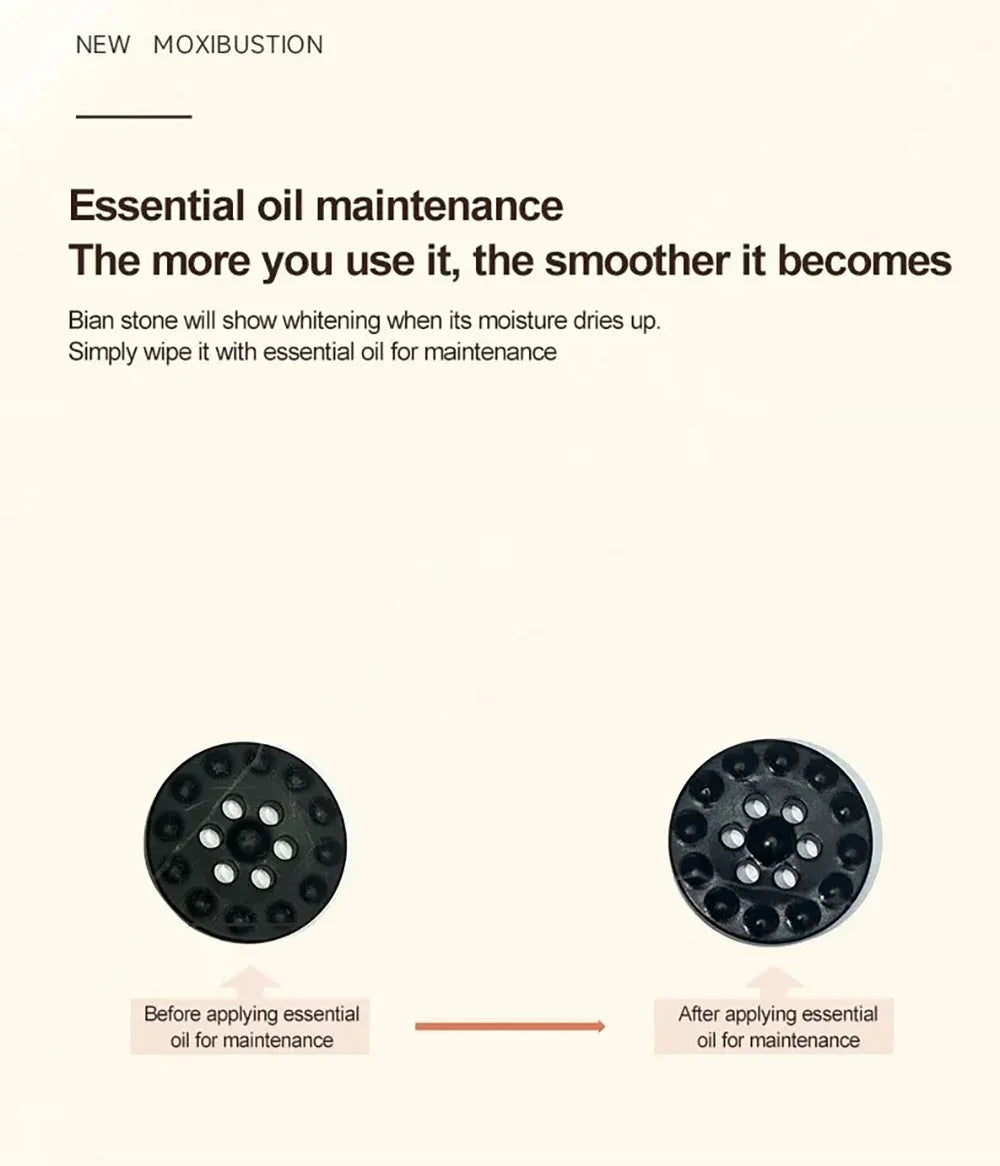 Moxibustion Scraping Massager Instrument Portable Intelligent Health and Wellness with Stone Moxibustion Scrap Board Accessories