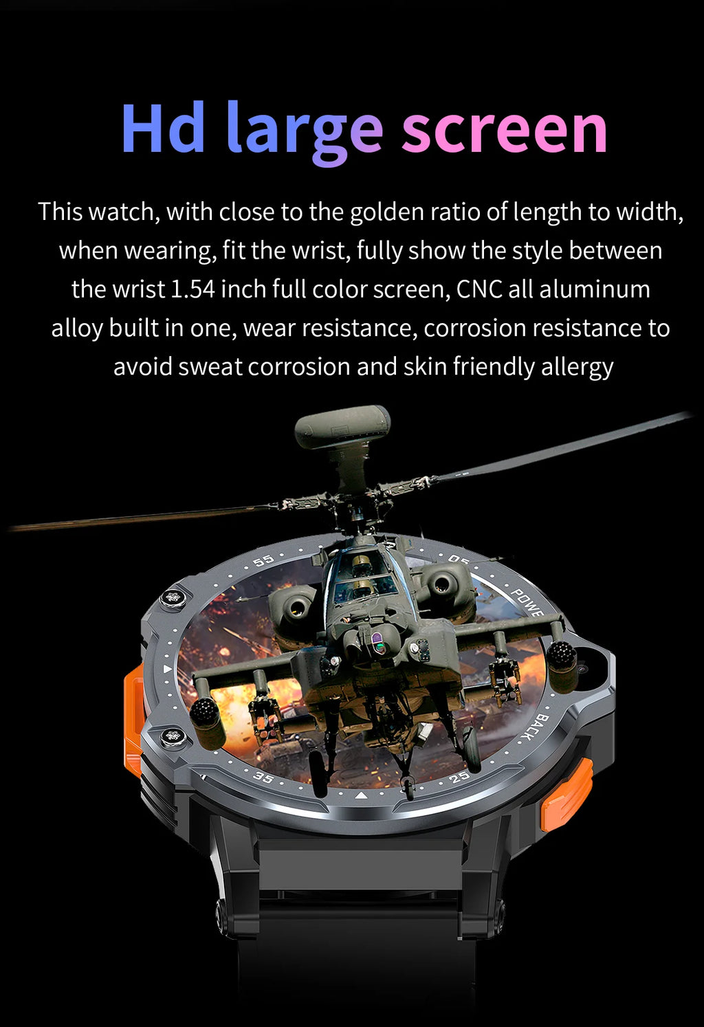 Android with Wifi GPS Support Sim Card Camera Mobile Phone Smart Watches IP67 Alloy Silica Gel Male Round 2023 Newest Pg999 4g