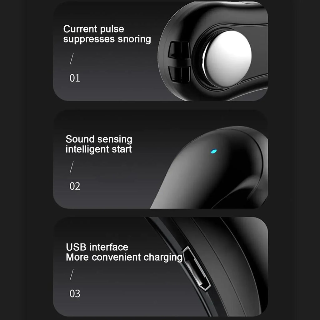 New Smart Anti Snoring Device Portable USB Noise Reduction Muscle Stimulator Improve Sleeping Well Health Care