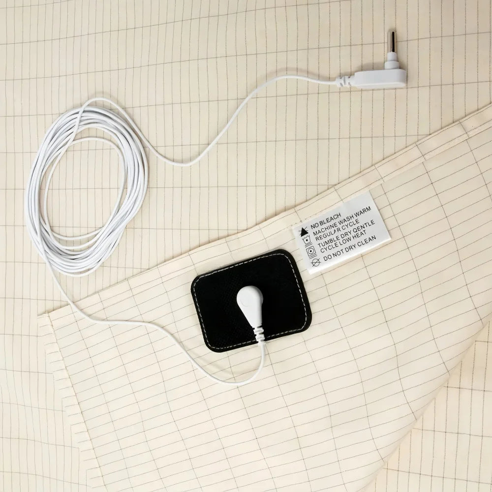 Grounding Sheets King Size - Organic Cotton and Silver Fiber, Grounding Fitted Sheet Wellness Sleep