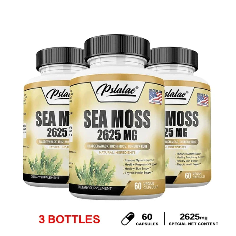 Sea Moss 2625 Mg - Supports Digestive and Immune Health, Antioxidants, Boosts Energy Levels, and Promotes Overall Well-being