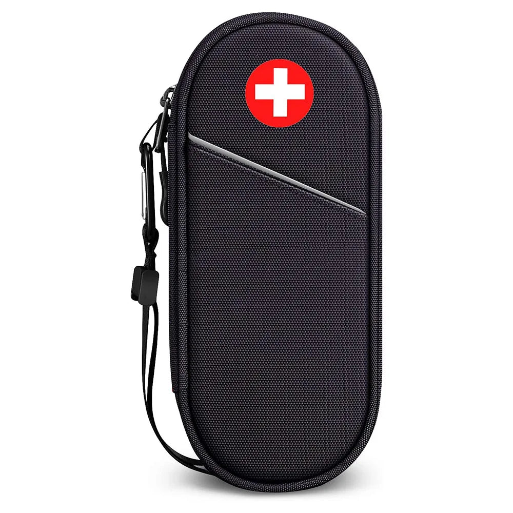 Outdoor EpiPen Medical Carrying Case Travel Medication Organizer Bag Emergency Medical Pouch Hold 2 EpiPens Medical Supply