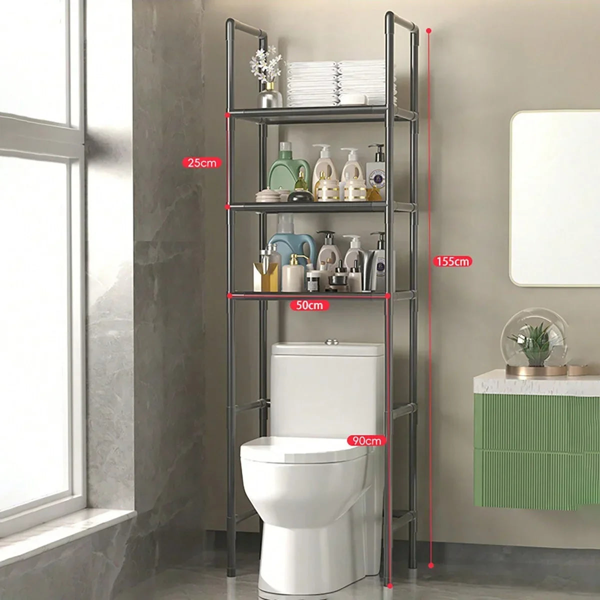 Bathroom Storage Rack Space-saving Stand Holder MultiFunctional Floor Type Toilet Storage Racks Multilayer Washing Machine Shelf
