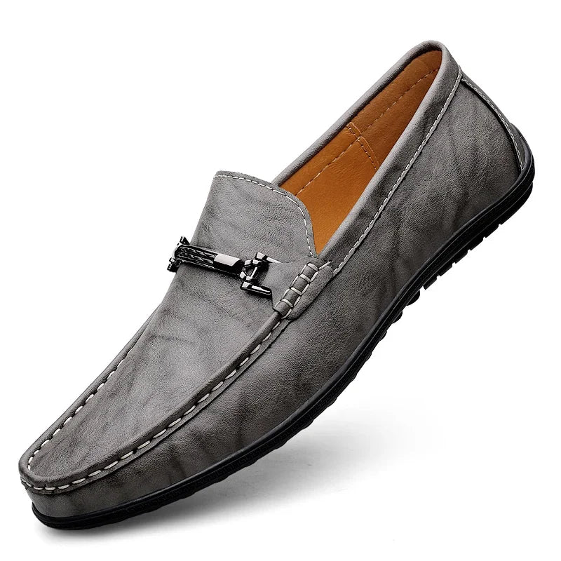 Genuine Leather Loafers for Men Handmade Casual Shoes Moccasins Breathable Sneakers Mens Driving Shoes Comfort Soft Dress Flats