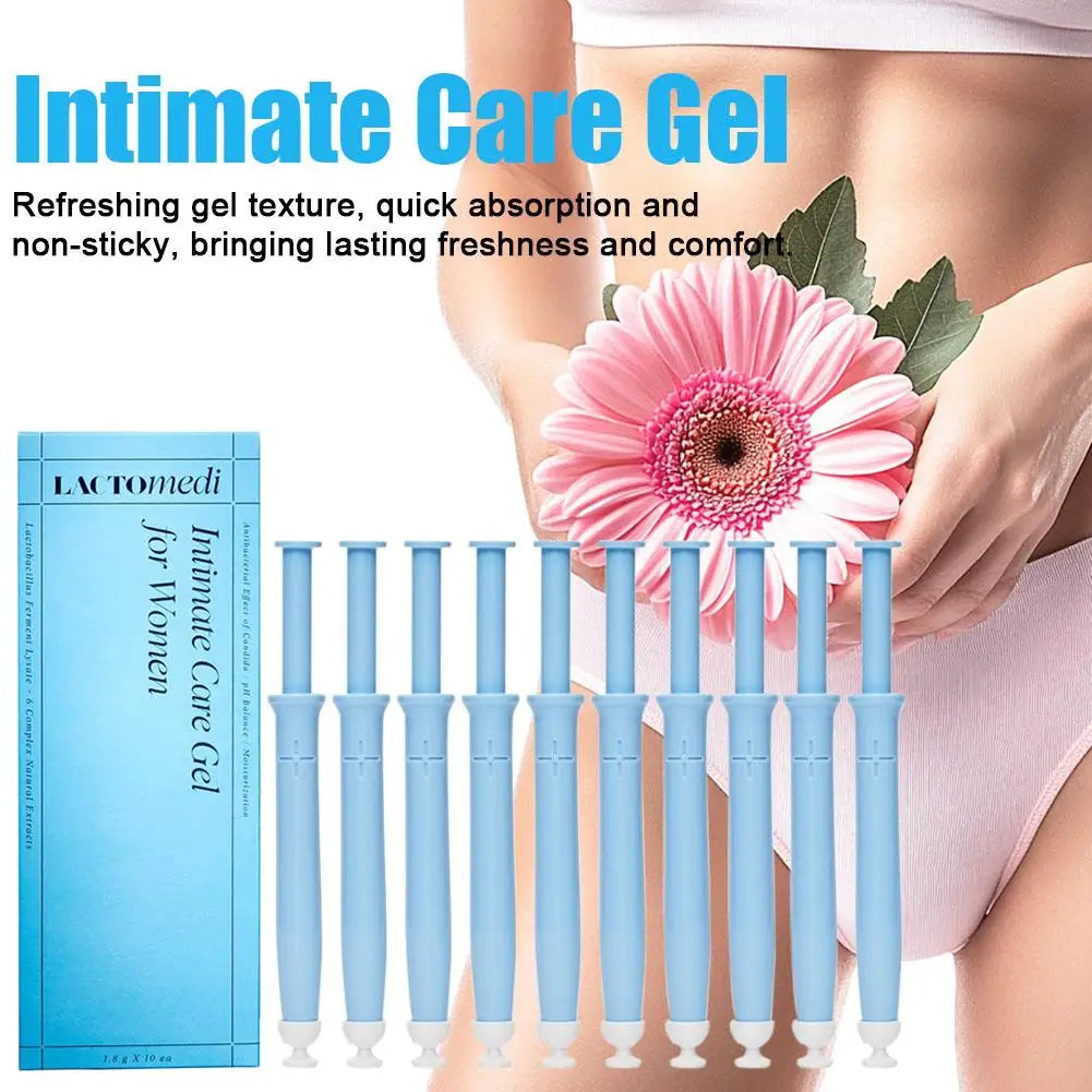 10Pcs Intimate Care Gel For Women PH Balancing Feminine Wash Antibacterial & Moisturizing Refreshing Gel