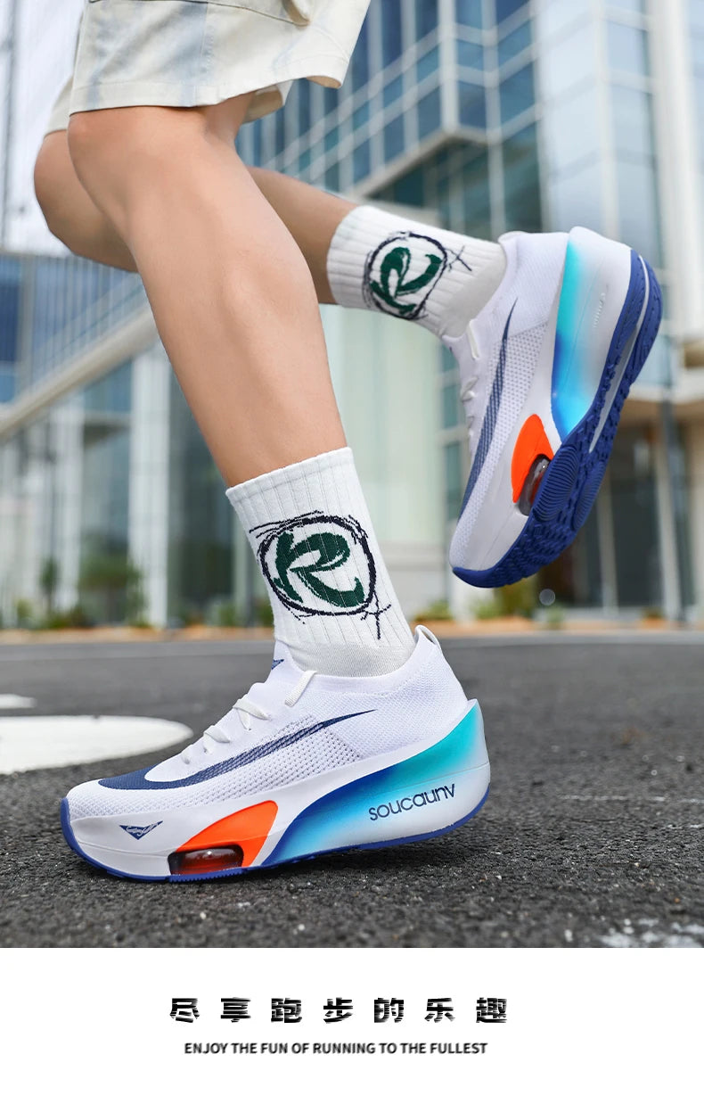 Air Cushion Running Shoes Speciality Marathon Men Sports Breathable Lightweight Women's Comfortable Nonskid Leisure Sneakers