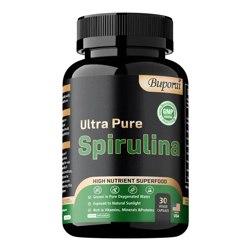 Organic Spirulina Supplement - Detoxification, Nutrition, Immune System Health, Cardiovascular Health, AntioxidantSupplements