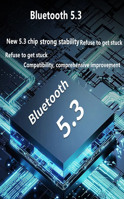 سماعة رأس مزودة بميكروفون وبلوتوث 5.3 ومشبك للأذن TWS لاسلكية داخل الأذن وسماعة رأس واحدة عالية الدقة ستيريو هاي فاي تعمل باللمس للتحكم الرياضي