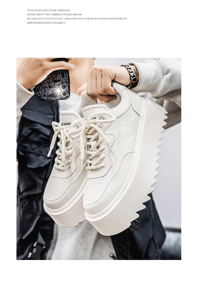 2025 New High Quality Men's Shoes Thick Soled Height Increasing Casual Skateboarding Shoe for Outdoor Running Sports Shoes