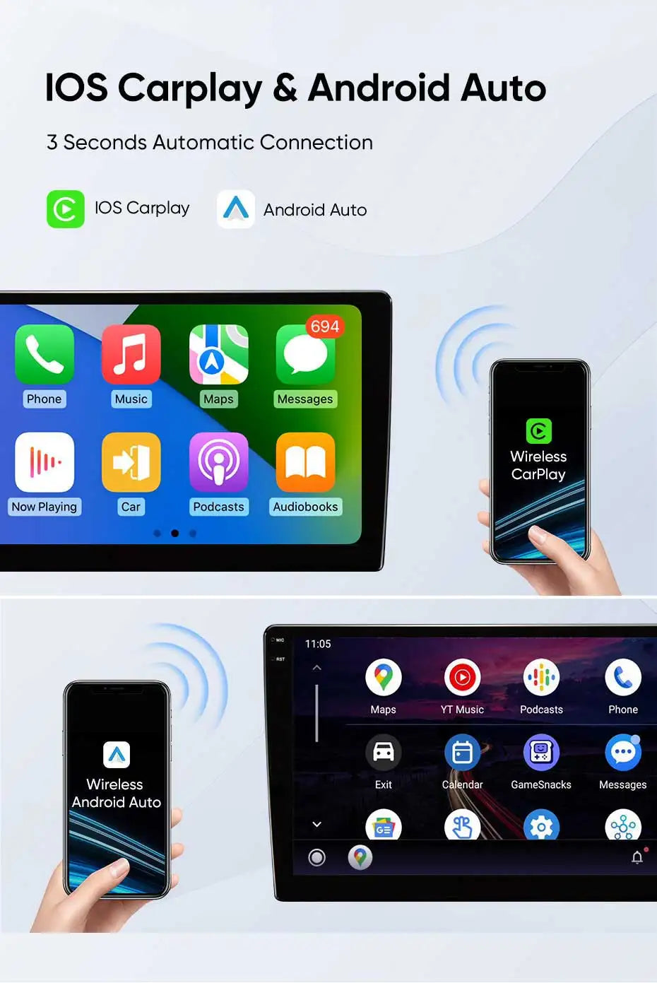 Android 15 For KIA Morning 2 picanto 2011-2017 LHD 2K QLED Android Car Radio Multimedia Video Player GPS Stereo CarPlay