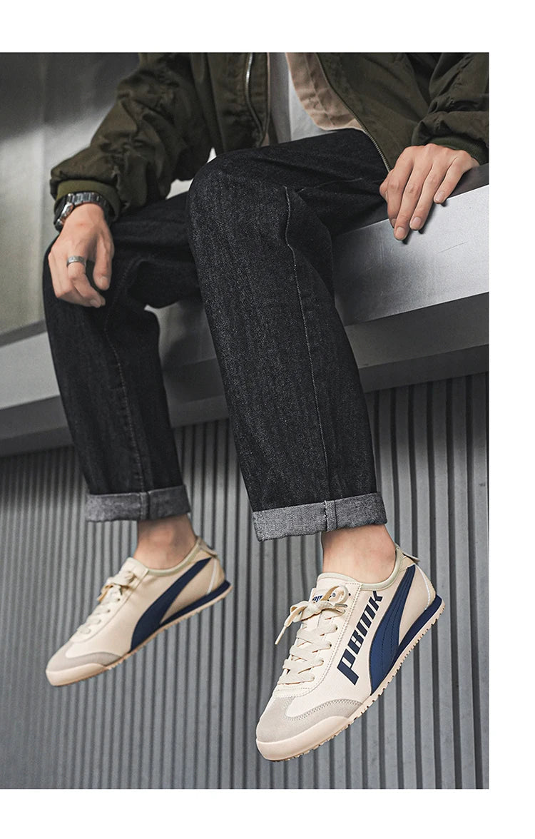 Brand Retro Men's Yellow Running Shoes Comfort Flat Casual Sneaker Men Breathable Original Men Canvas Sneakers tenis masculino