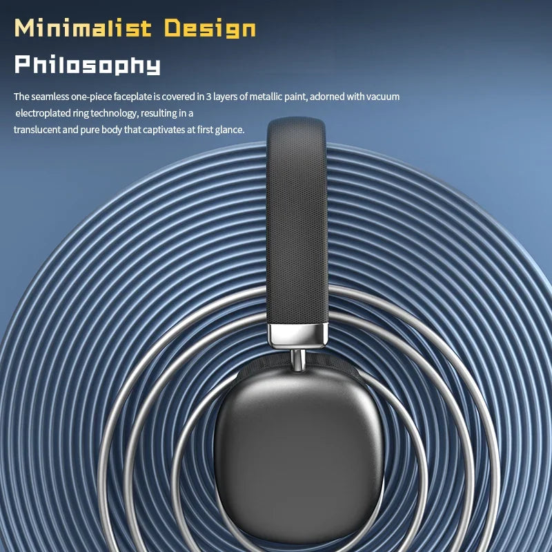 سماعات رأس لاسلكية جديدة لعام 2025، سماعات رأس بلوتوث، سماعات أذن ستيريو، ميكروفون لتقليل الضوضاء، لأجهزة iPhone والكمبيوتر المحمول والهاتف الذكي