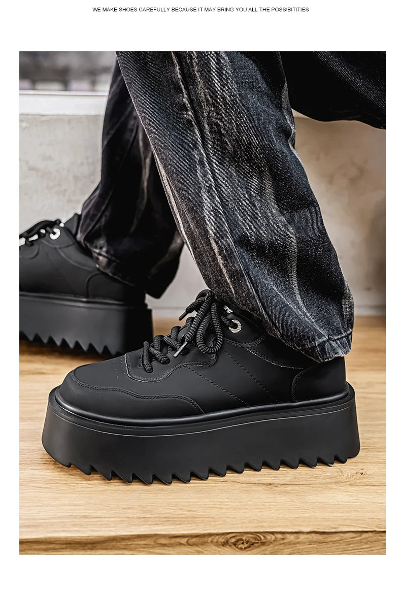 2025 New High Quality Men's Shoes Thick Soled Height Increasing Casual Skateboarding Shoe for Outdoor Running Sports Shoes