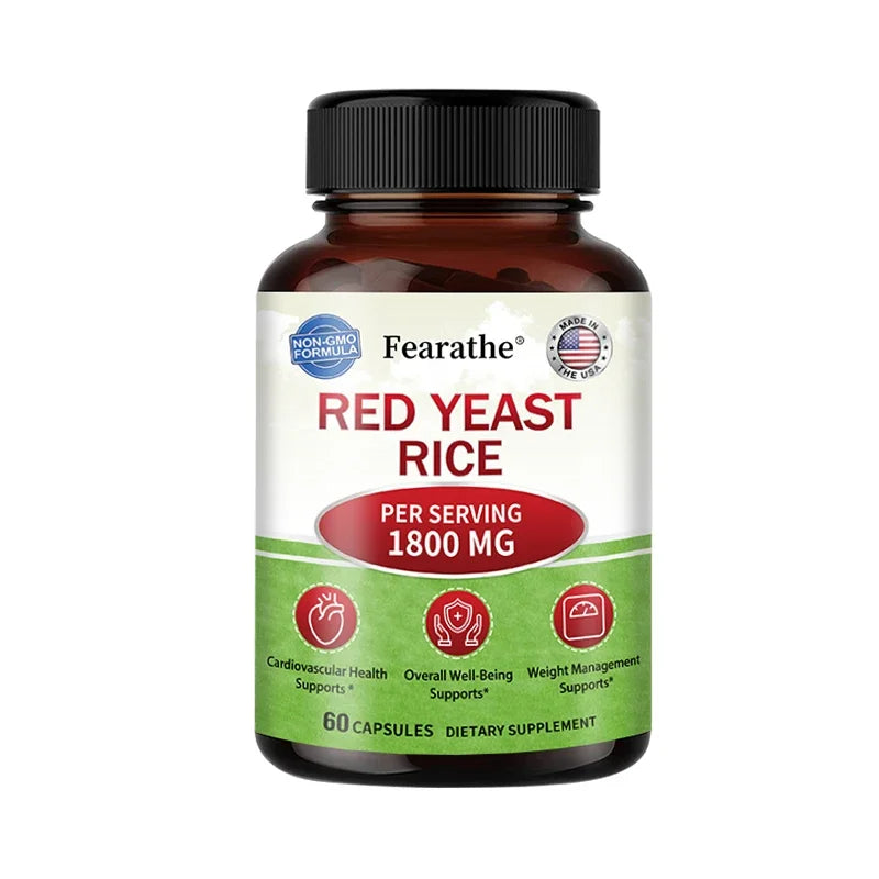 Red Yeast Rice,120 Capsules,Supports Cardiovascular Health,Helps Maintain Healthy Circulation,and Promotes Overall Well-being