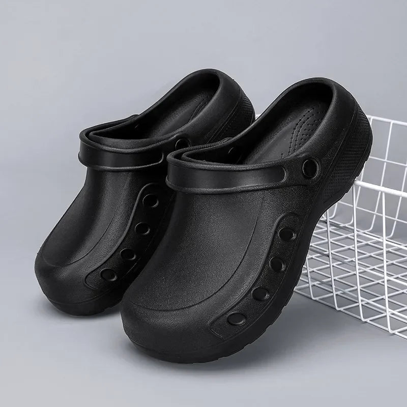 2025 Men's Casual Outdoor EVA Injection Molded Anti Slip Slippers Outsole Comfortable Garden Cloth Waterproof Sandals Size 39-48