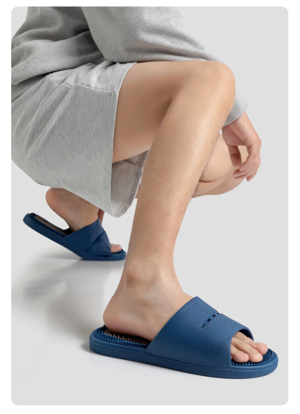 PVC Unisex Slippers Massage Wellness Home Slippers Comfortable Breathable Indoor Slippers