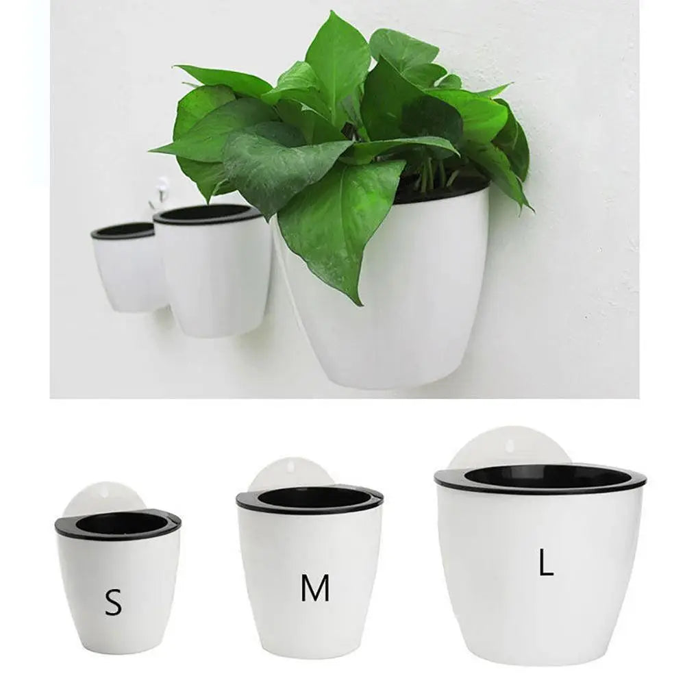Garden Decor Hanging Self Watering Basket Planter Flower Pot Plant Pot