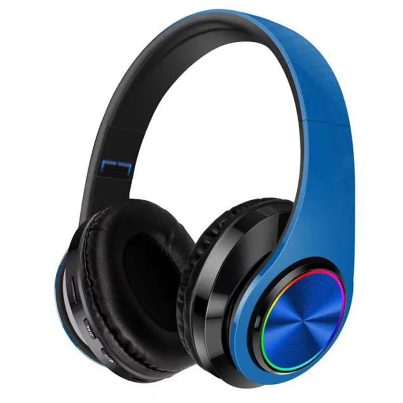 Headphones Bluetooth Headsets Gamer Surround Sound Stereo Wireless Earphone USB W/ MicroPhone Colourful Light PC Laptop Headset