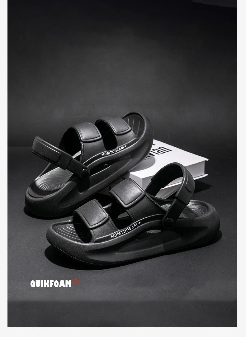 Man Sandals Fashion Sports 5CM Thick EVA Sole Comfortable Soft QuikFoam Slippers Slides Beach Street