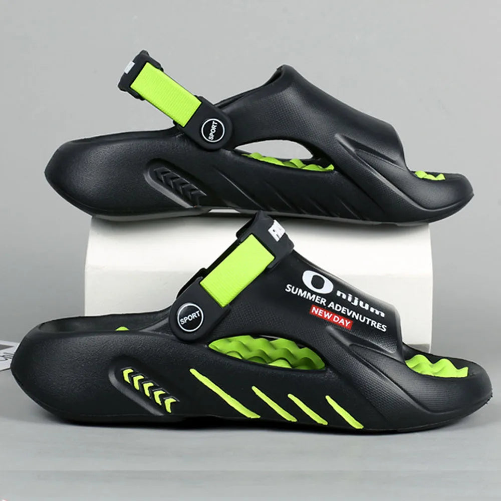 Comwarm New Thick Sole Men Sandals Indoor Outdoor Men Massage Slippers Casual Beach Slides Fashion Men's Sport Slippers Big Size