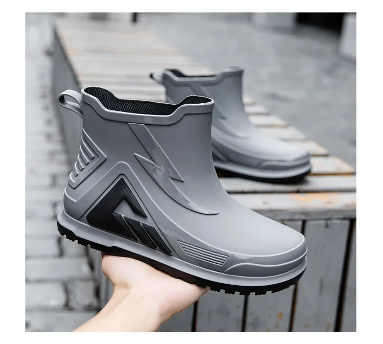High Rain Boots Water Shoes Couple Chef Shoes Original Men Waterproof Raincoat Man Work Rubber Boots Men's Long Rubber Boot Boat