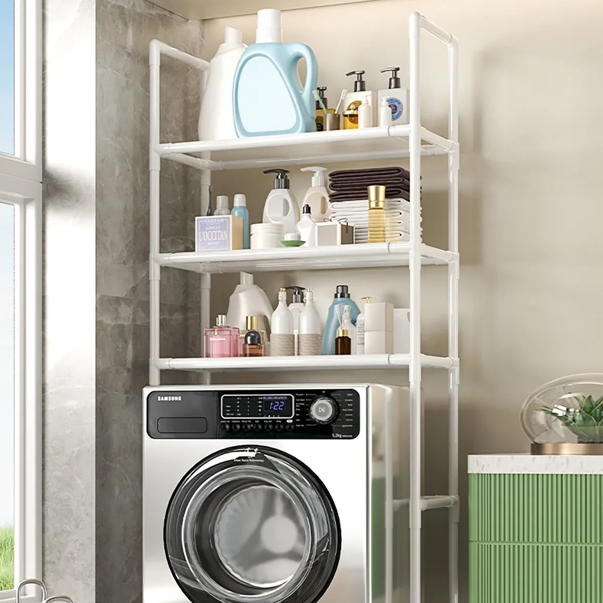 Bathroom Storage Rack Space-saving Stand Holder MultiFunctional Floor Type Toilet Storage Racks Multilayer Washing Machine Shelf